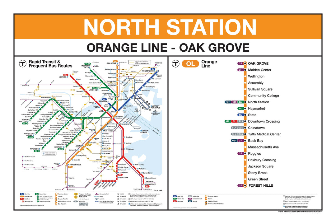 Boston MBTA Orange Line Station Panel Prints