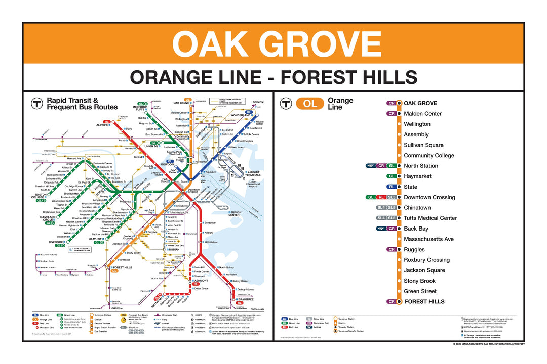 Boston MBTA Orange Line Station Panel Prints