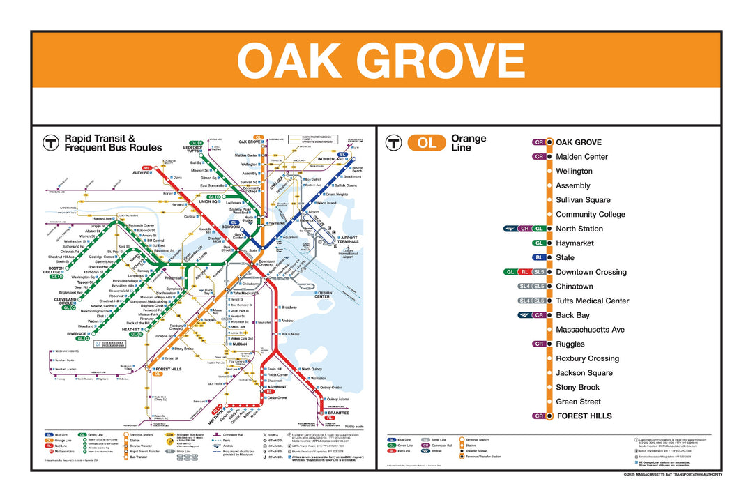 Boston MBTA Orange Line Station Panel Prints