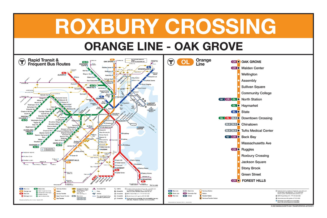 Boston MBTA Orange Line Station Panel Prints
