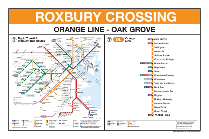 Boston MBTA Orange Line Station Panel Prints