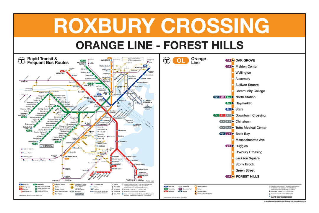 Boston MBTA Orange Line Station Panel Prints