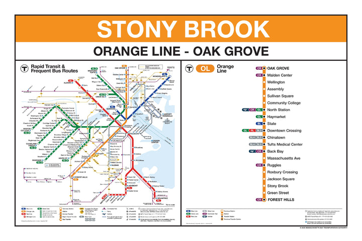 Boston MBTA Orange Line Station Panel Prints