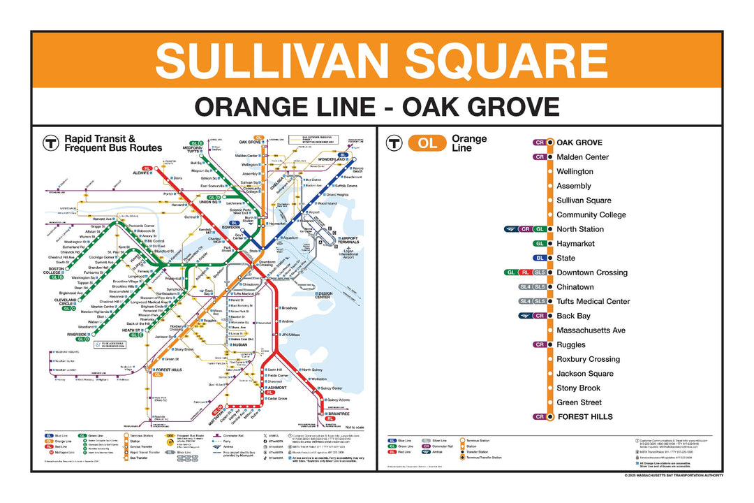 Boston MBTA Orange Line Station Panel Prints