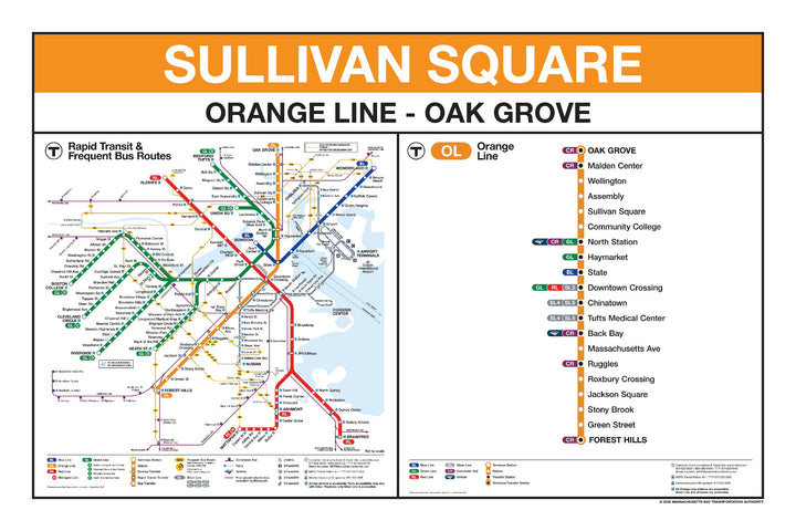 Boston MBTA Orange Line Station Panel Prints