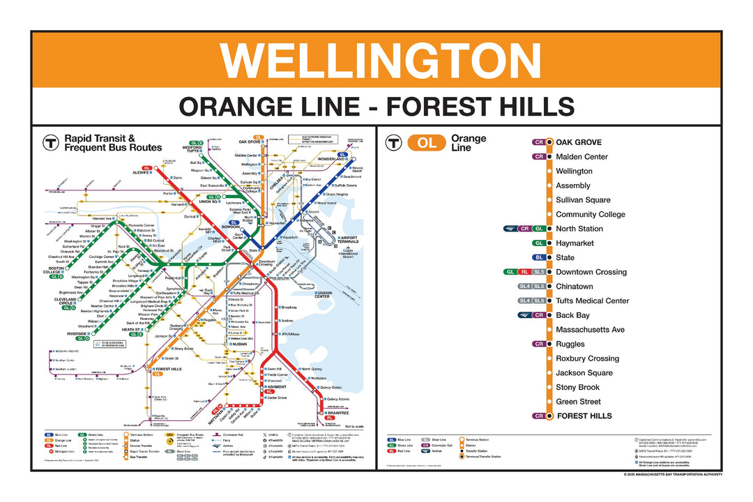 Boston MBTA Orange Line Station Panel Prints