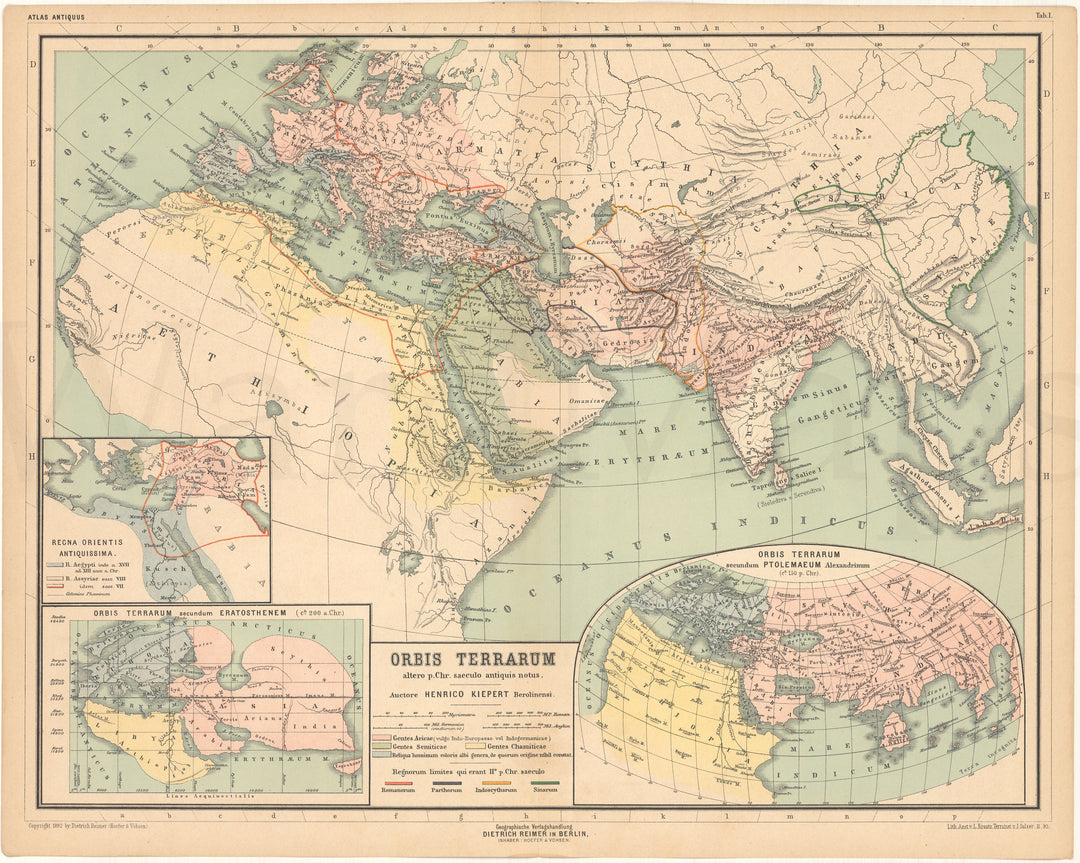 Orbis Terrarum (World Map) Classical Map Pub. 1892