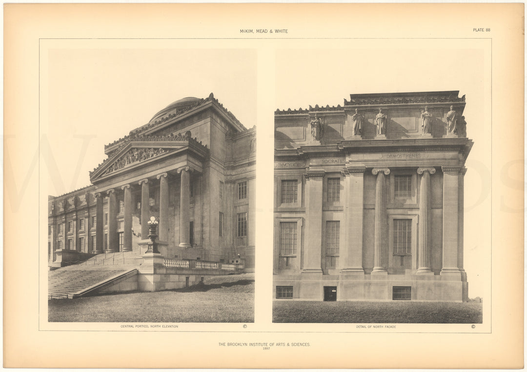 McKim, Mead & White Plate 088: Brooklyn Institute of Arts & Sciences, New York, NY 1897