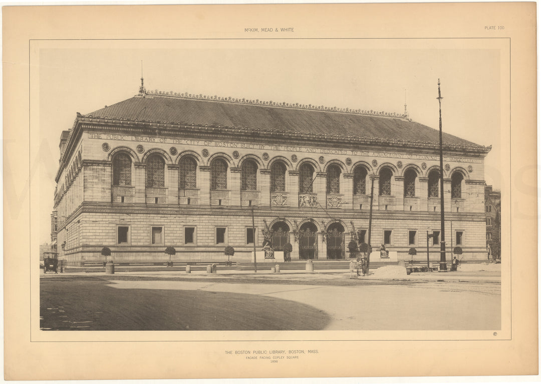 McKim, Mead & White Plate 100: Boston Public Library, Massachusetts 1898