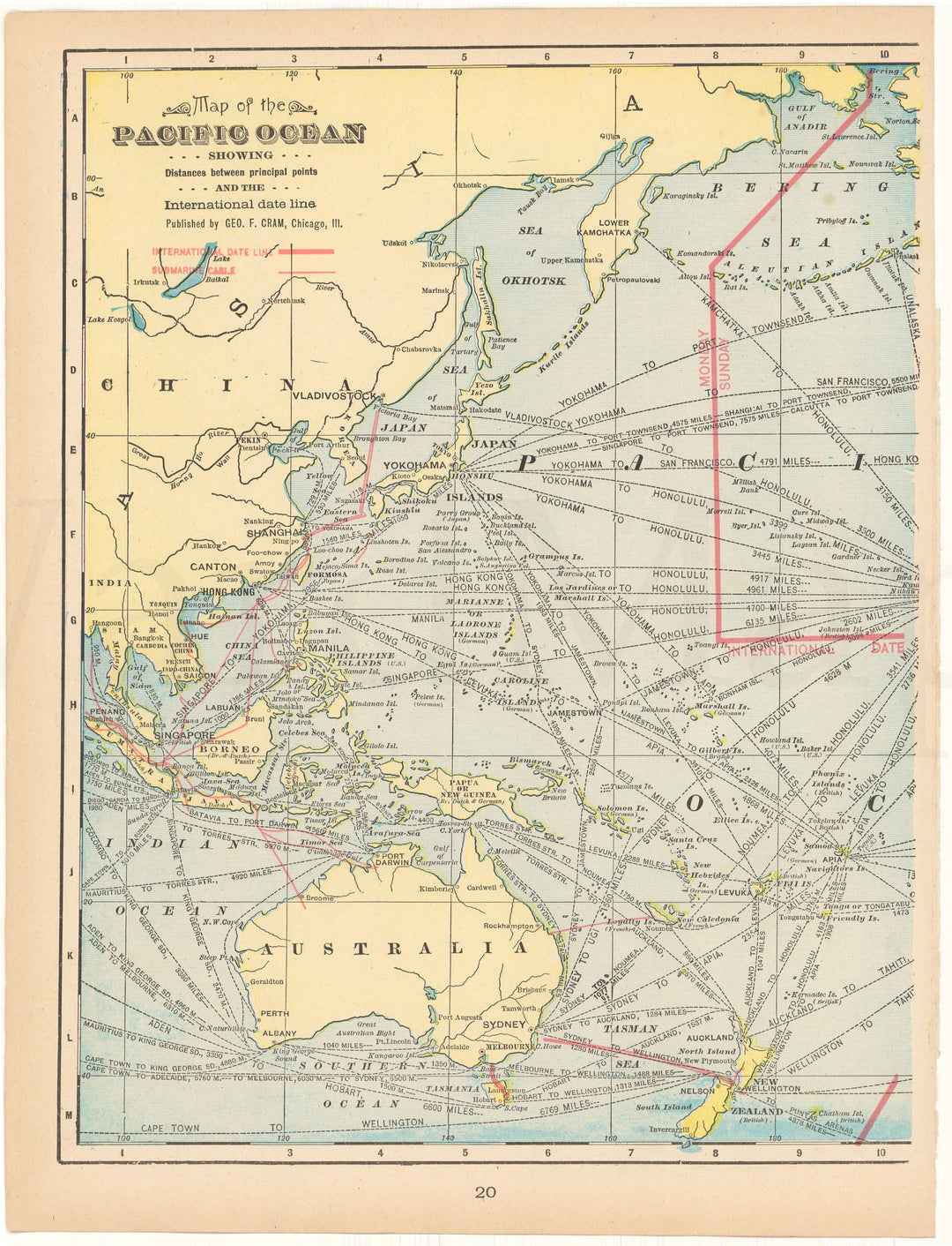Western Pacific Ocean and East Asia Routes 1903