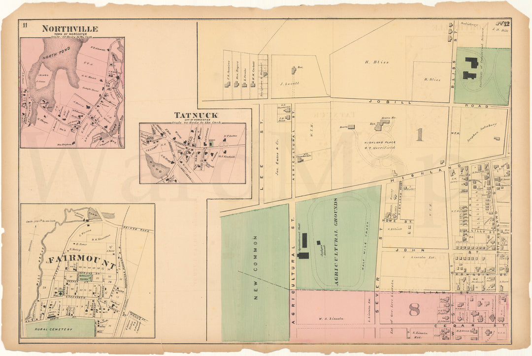 Worcester, Massachusetts 1870: Page(s) 11-12