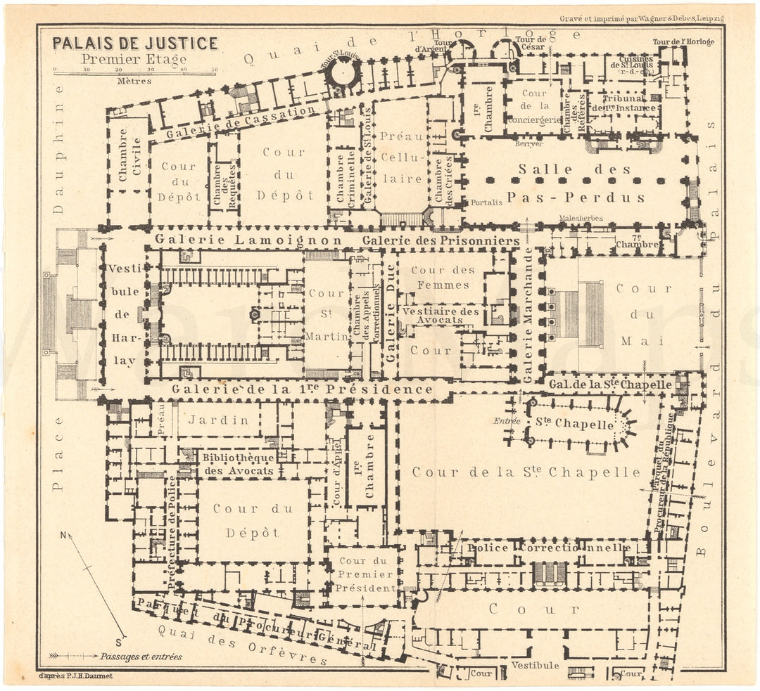 Paris, France 1937: Palais de Justice