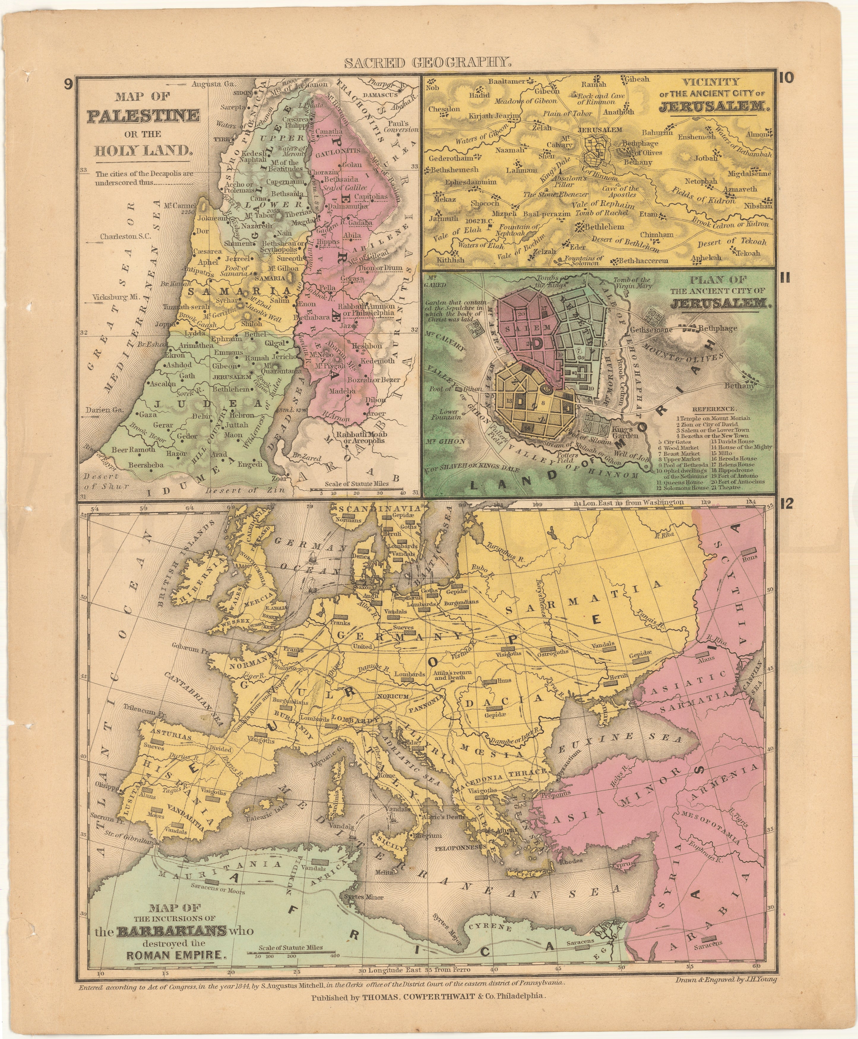 Palestine, Jerusalem, and Incursions of Barbarians into Roman Empire C ...