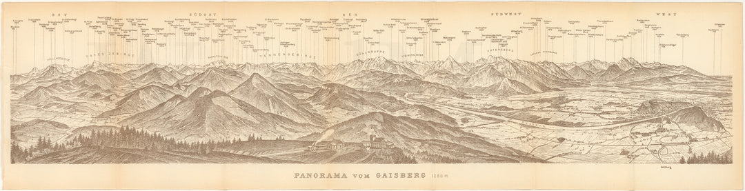 Panorama Vom Gaisberg, Austria 1911