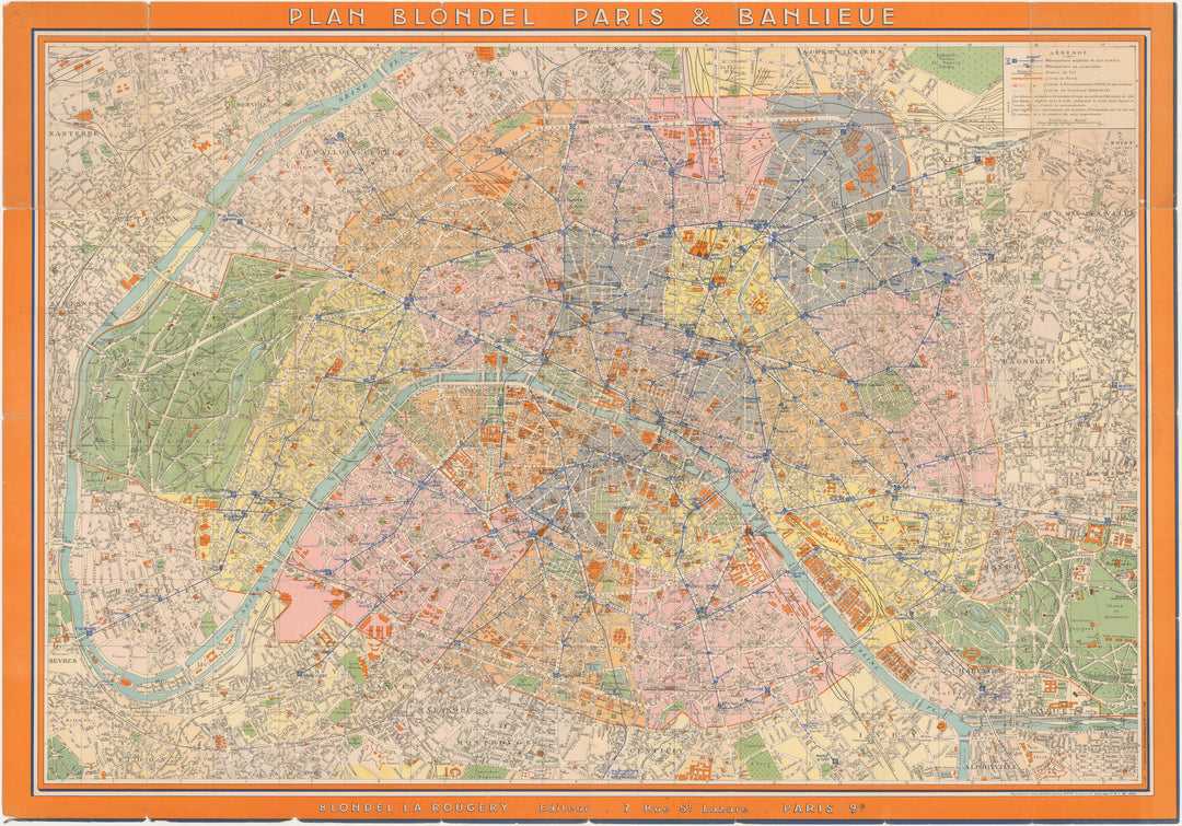 Paris, France 1944 (Plan Blondel)