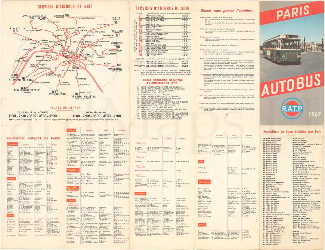 Paris, France 1967: Autobus Routes (Side B)