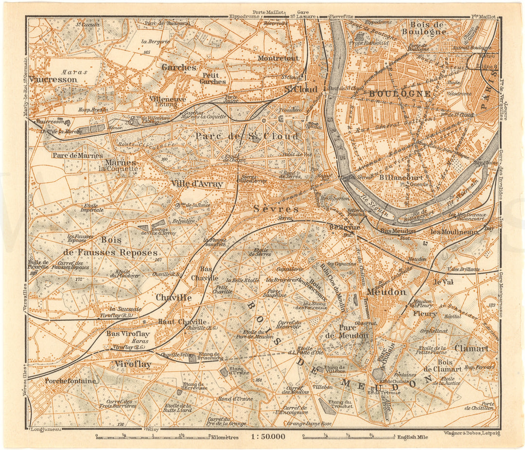Paris, France 1937: Southwest Suburbs
