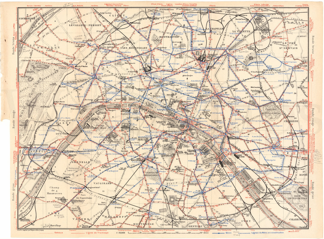 Paris, France 1937: Transit Map