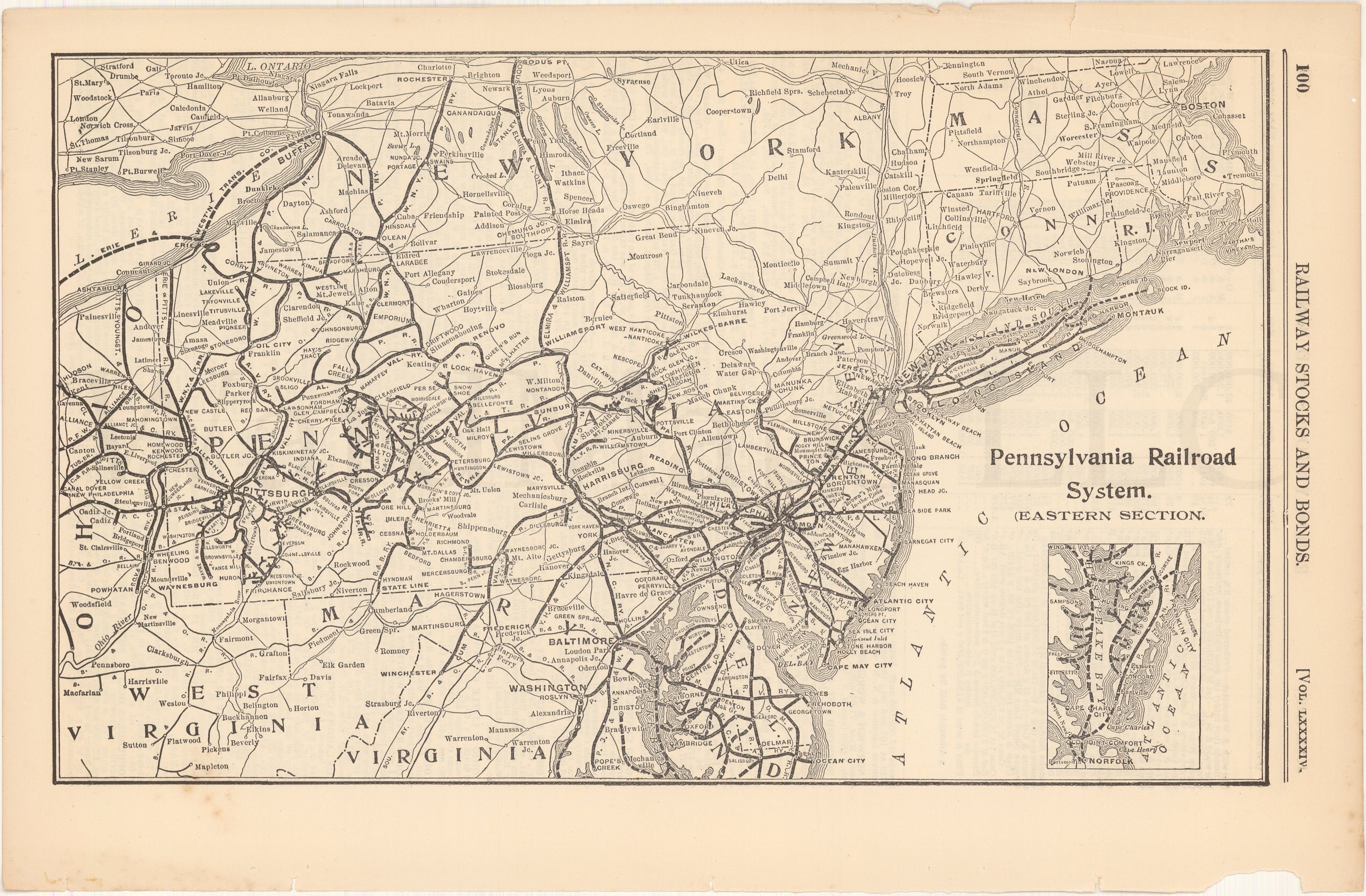 Pennsylvania Railroad 1912 (Eastern Section) – WardMaps LLC