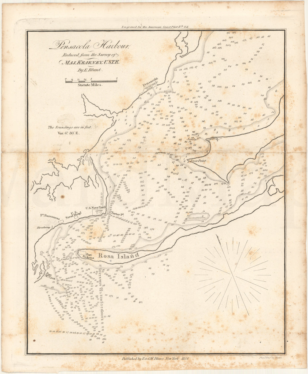 Pensacola Harbor, Florida 1854