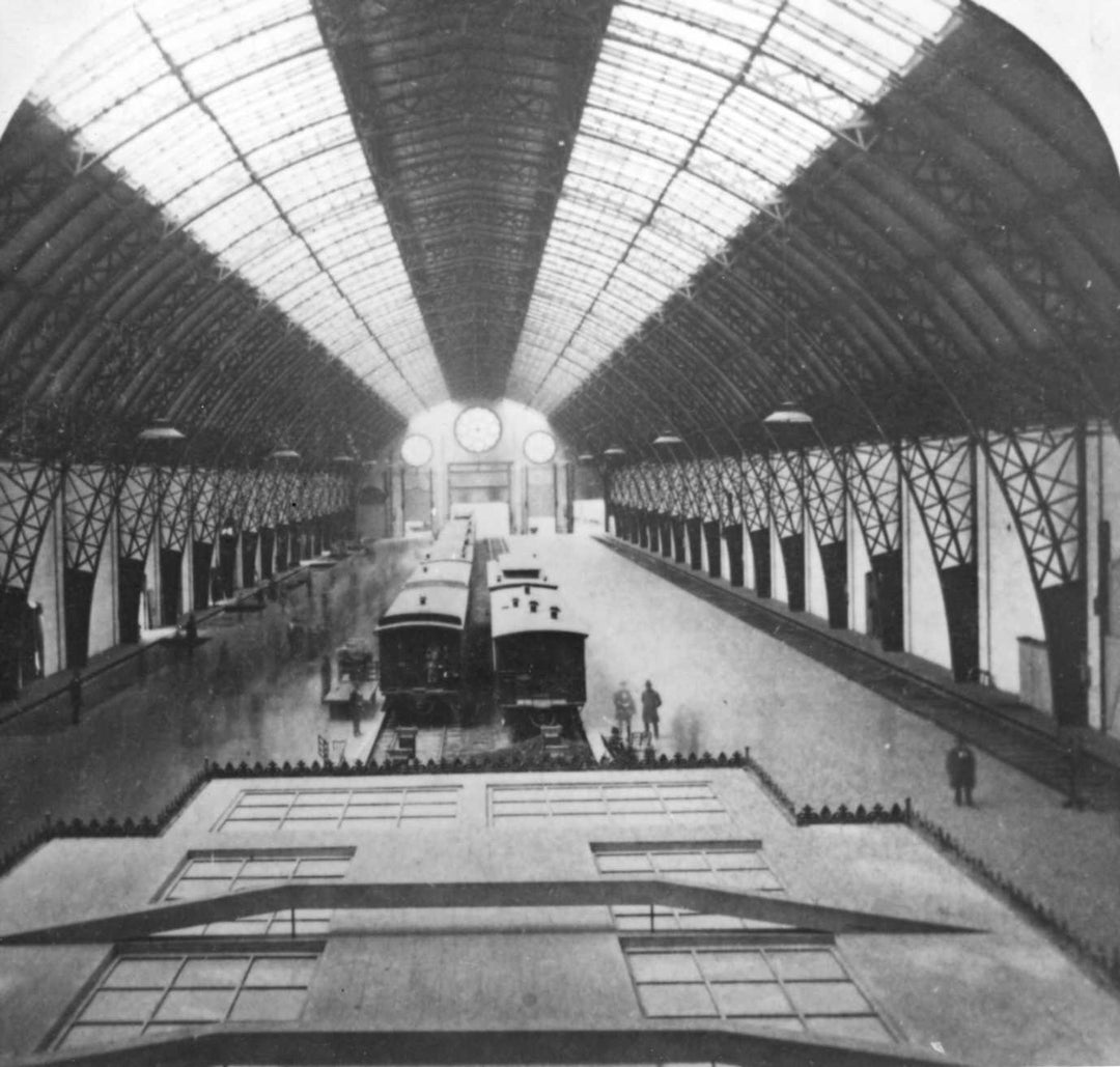 Boston & Lowell Railroad Boston Depot Train Hall, Boston, Massachusetts Circa 1880