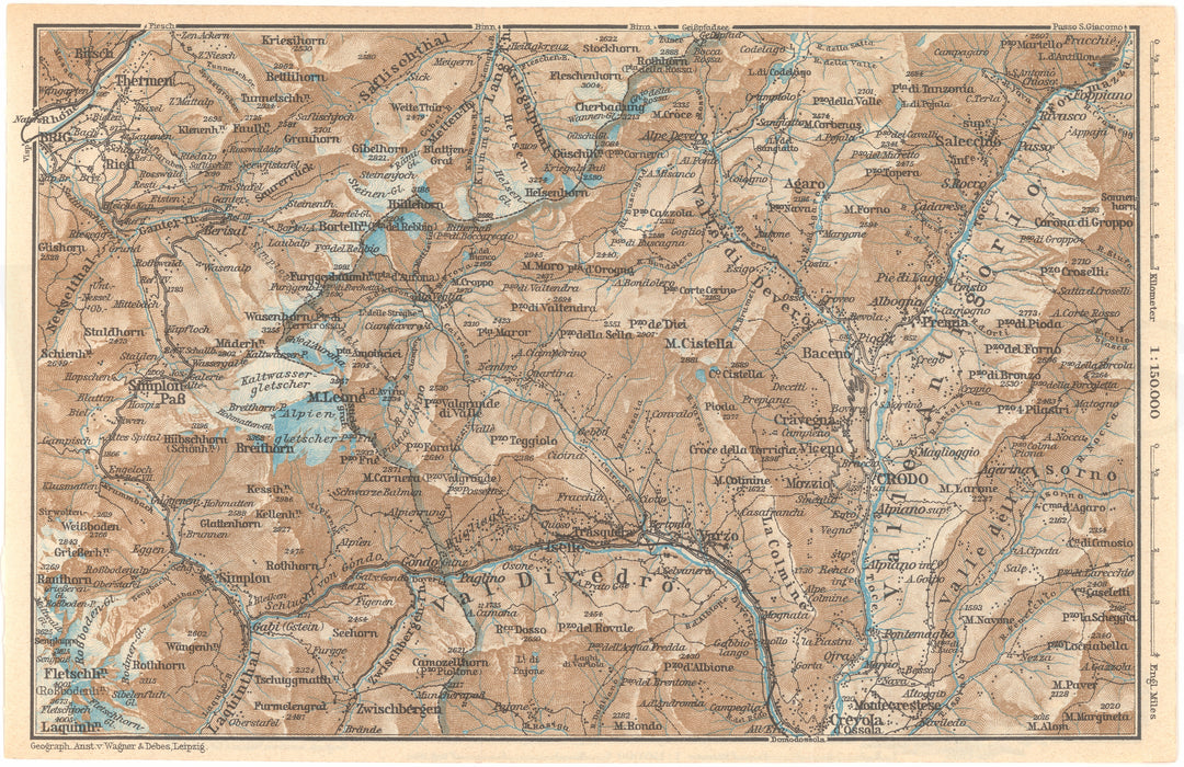 Piedmont, Italy 1938: Verbano-Cusio-Ossola (Northern Part)