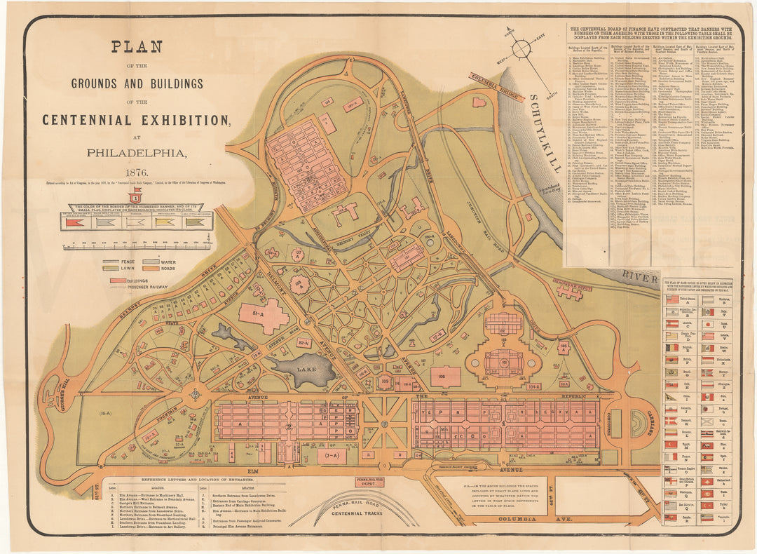 Philadelphia, Pennsylvania 1876: Centennial Exhibition Plan