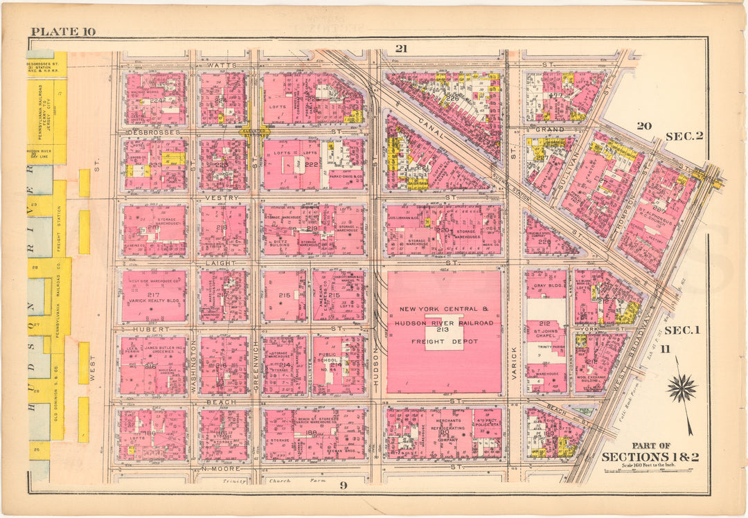 Manhattan, New York 1916 Plate 010 (from Vol. 1)