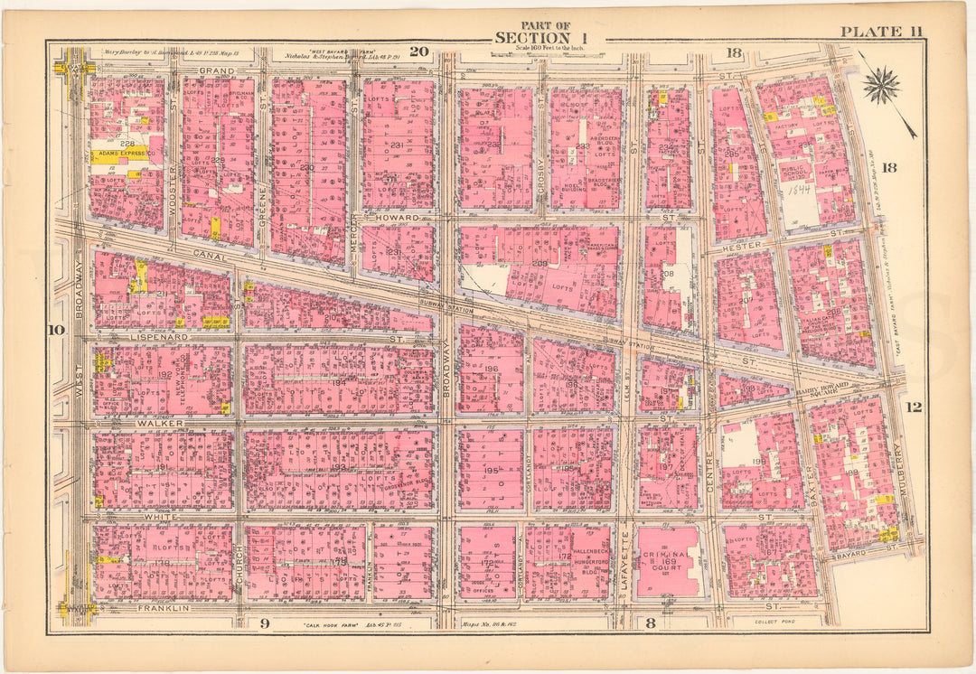 Manhattan, New York 1916 Plate 011 (from Vol. 1)
