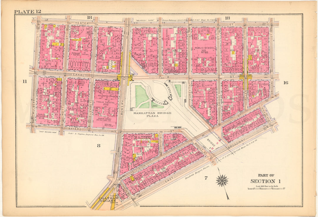 Manhattan, New York 1916 Plate 012 (from Vol. 1)
