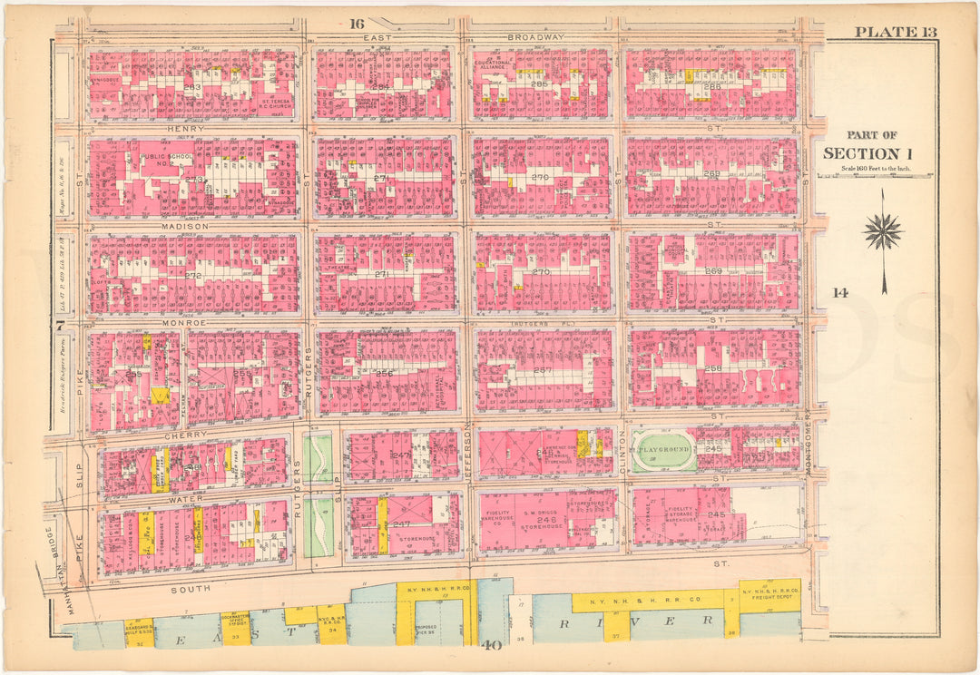 Manhattan, New York 1916 Plate 013 (from Vol. 1)