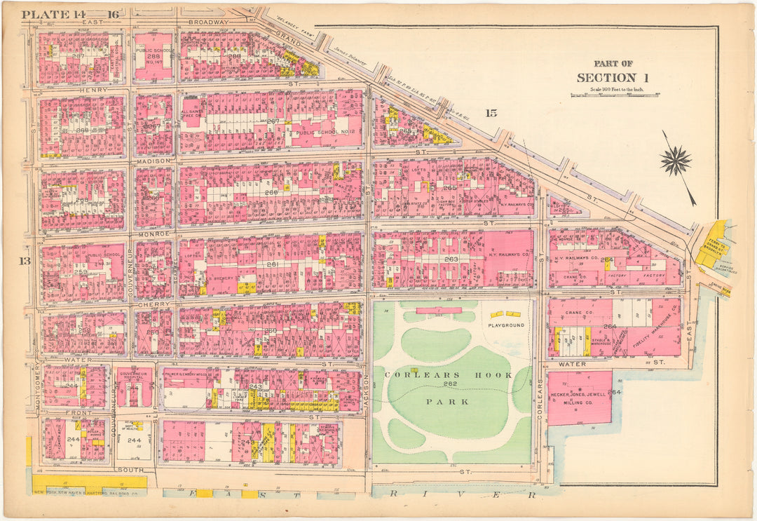 Manhattan, New York 1916 Plate 014 (from Vol. 1)