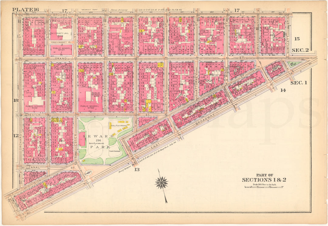 Manhattan, New York 1916 Plate 016 (from Vol. 1)
