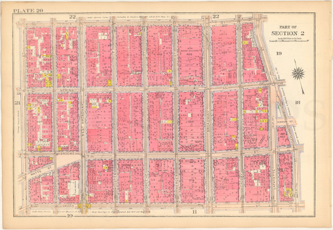 Manhattan, New York 1916 Plate 020 (from Vol. 1)