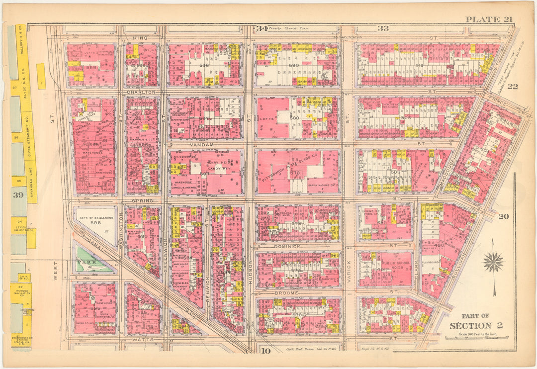 Manhattan, New York 1916 Plate 021 (from Vol. 1)