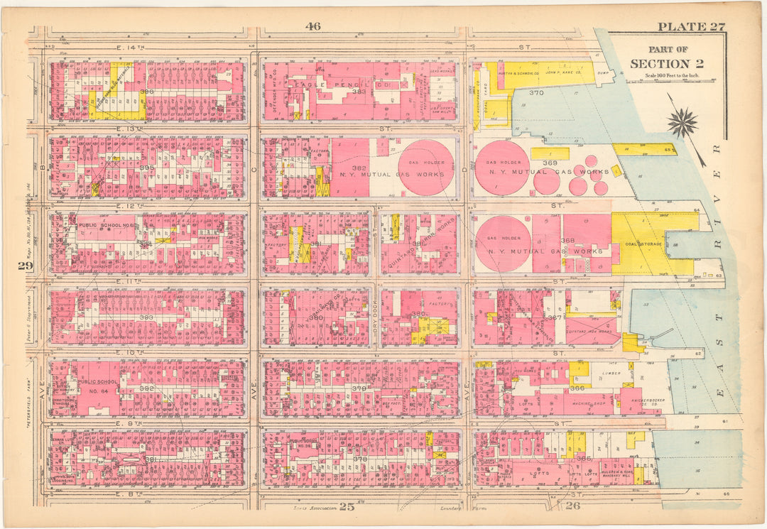 Manhattan, New York 1916 Plate 027 (from Vol. 1)