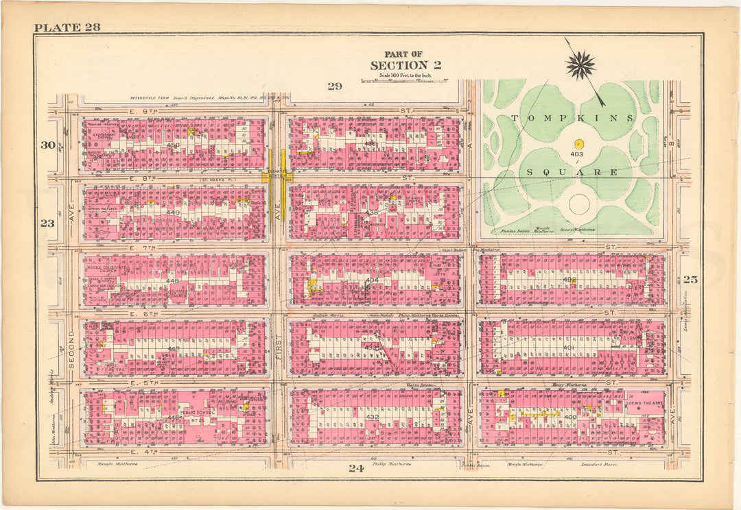 Manhattan, New York 1916 Plate 028 (from Vol. 1)