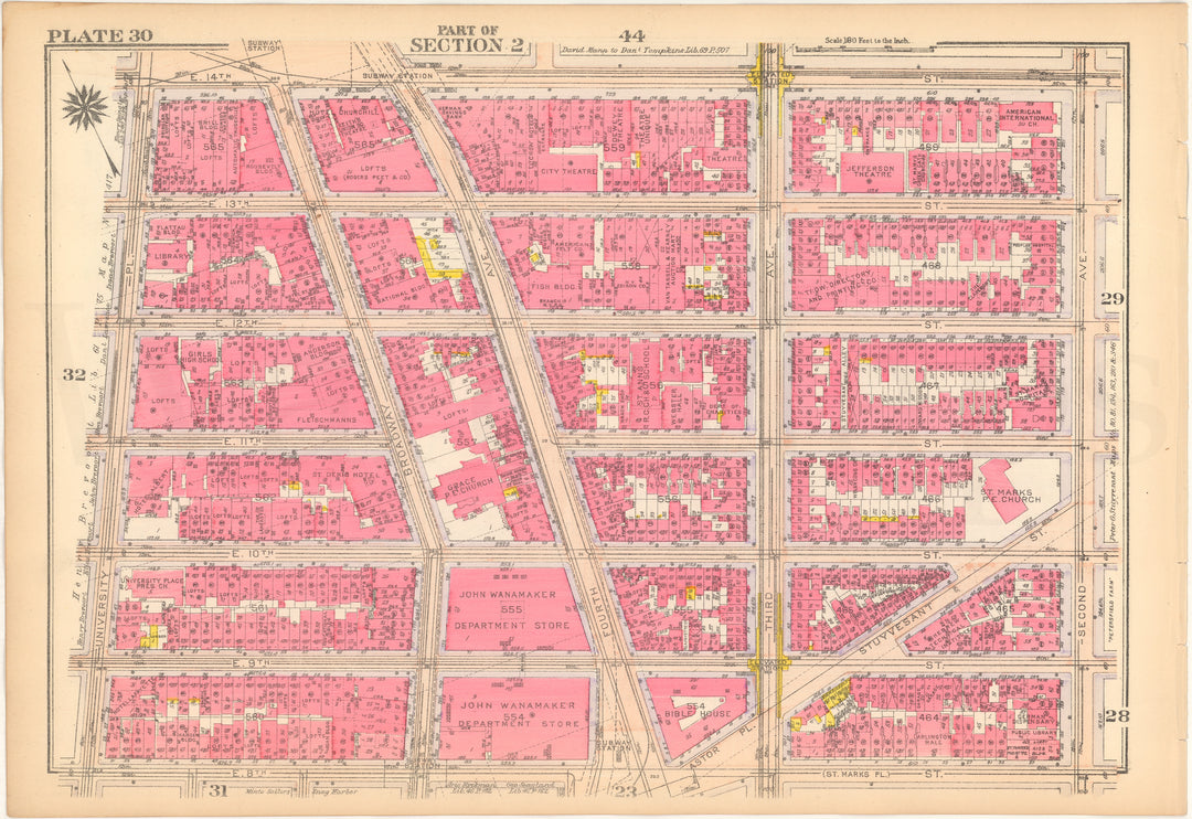 Manhattan, New York 1916 Plate 030 (from Vol. 1)