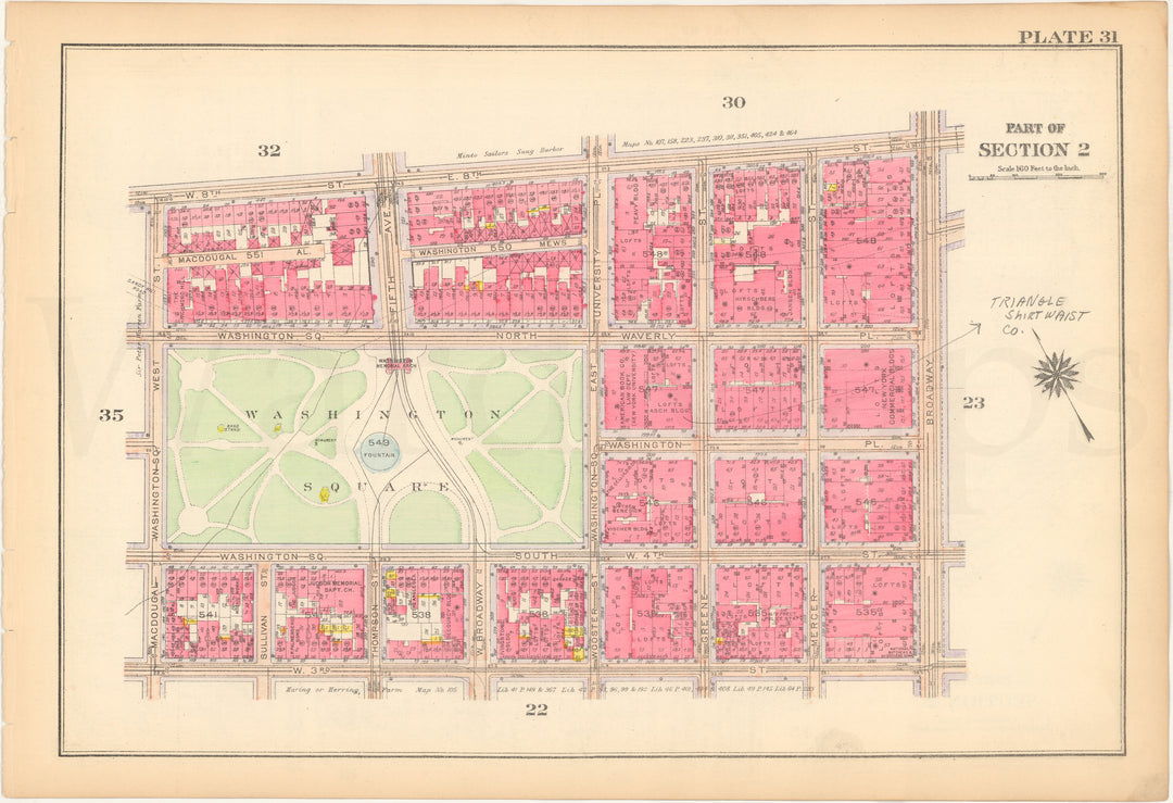 Manhattan, New York 1916 Plate 031 (from Vol. 1)