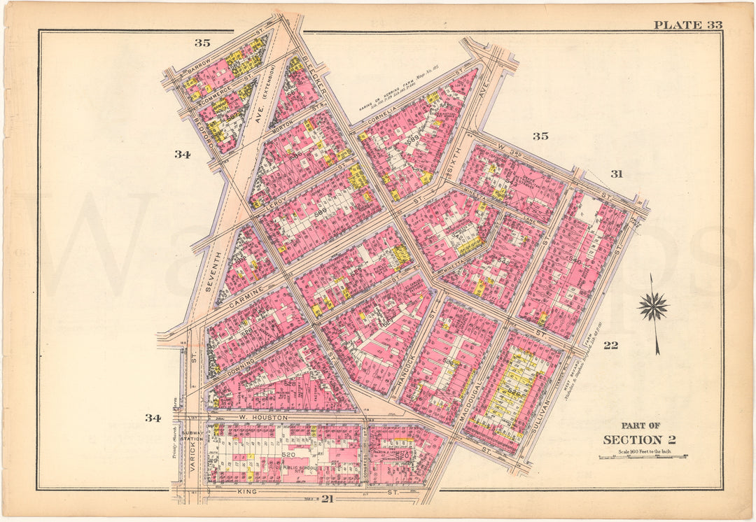 Manhattan, New York 1916 Plate 033 (from Vol. 1)