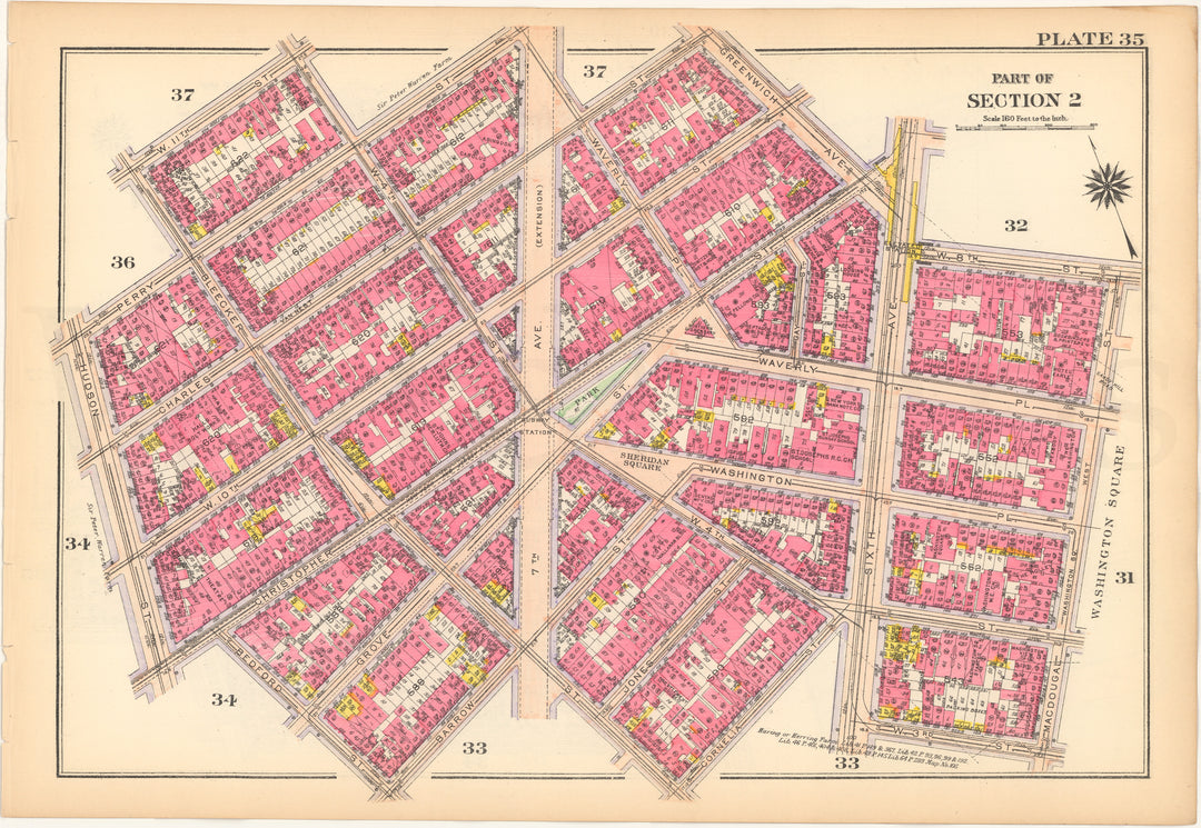 Manhattan, New York 1916 Plate 035 (from Vol. 1)
