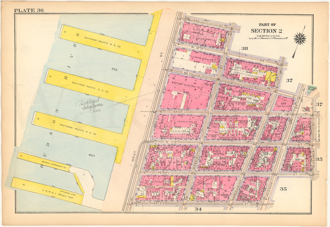 Manhattan, New York 1916 Plate 036 (from Vol. 1)