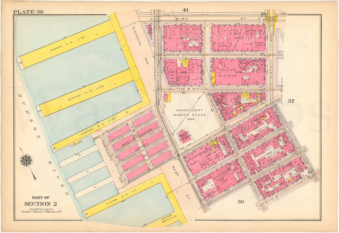 Manhattan, New York 1916 Plate 038 (from Vol. 1)