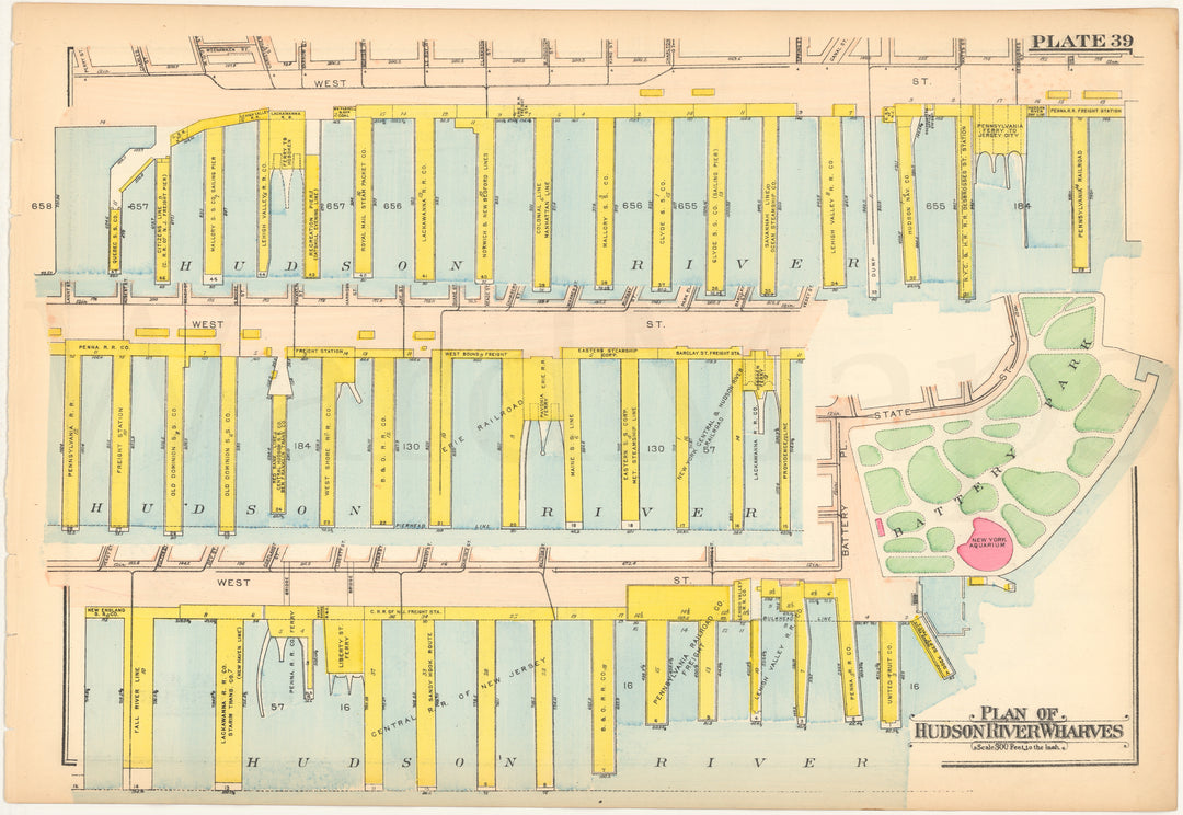 Manhattan, New York 1916 Plate 039 (from Vol. 1)