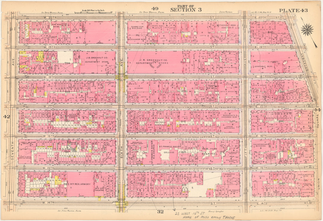 Manhattan, New York 1916 Plate 043