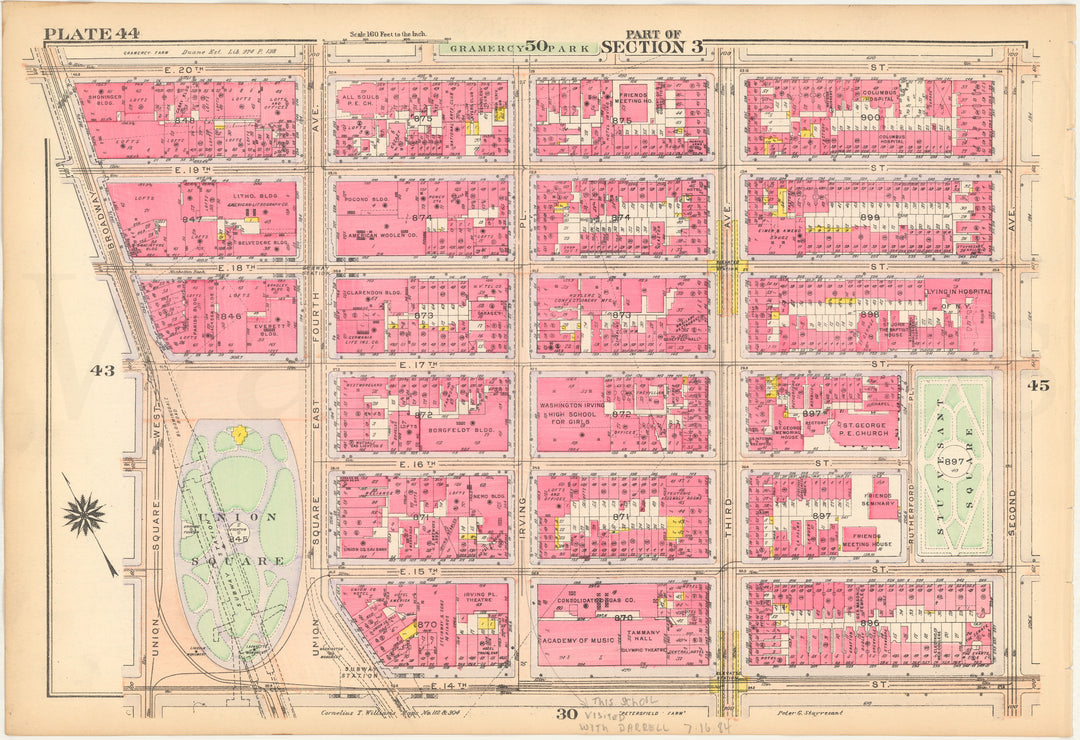 Manhattan, New York 1916 Plate 044