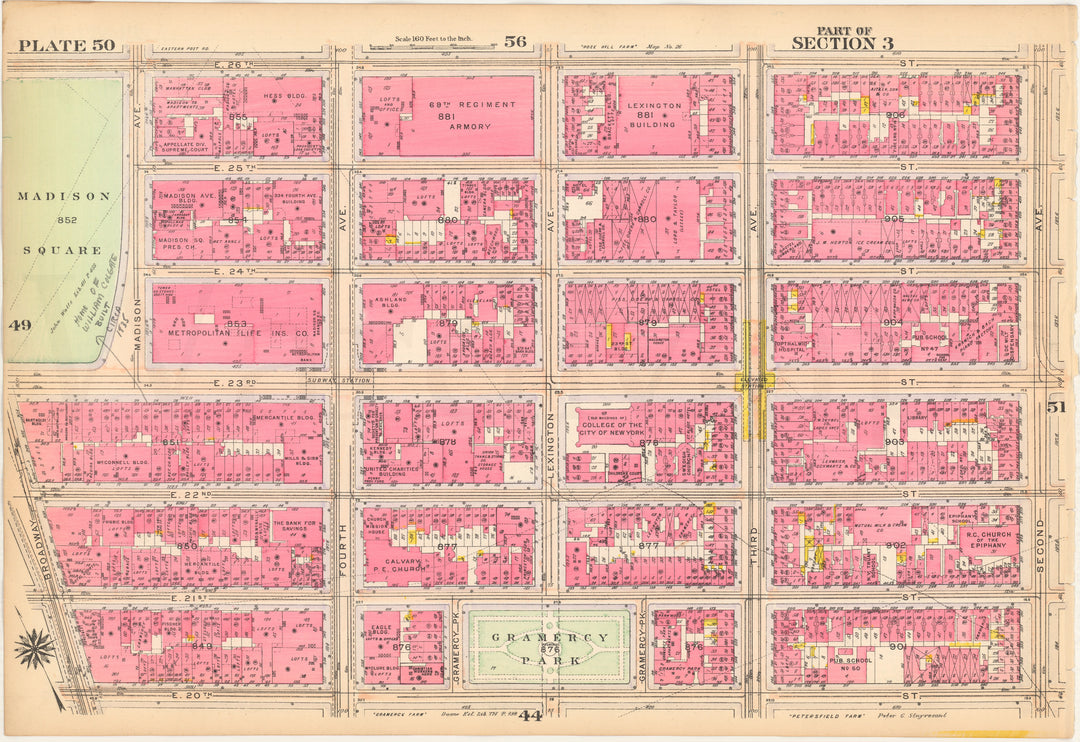 Manhattan, New York 1916 Plate 050