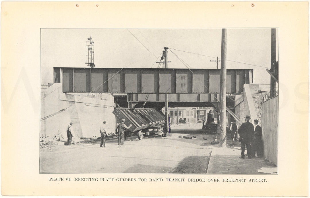BTD Report 1926 Plate 06: Dorchester Tunnel Extension Construction at Freeport Street