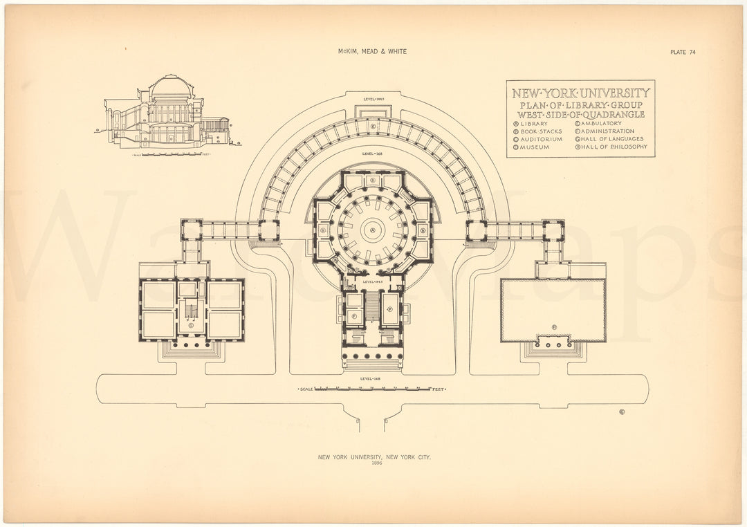 McKim, Mead & White Plate 074: New York University, New York, NY 1896
