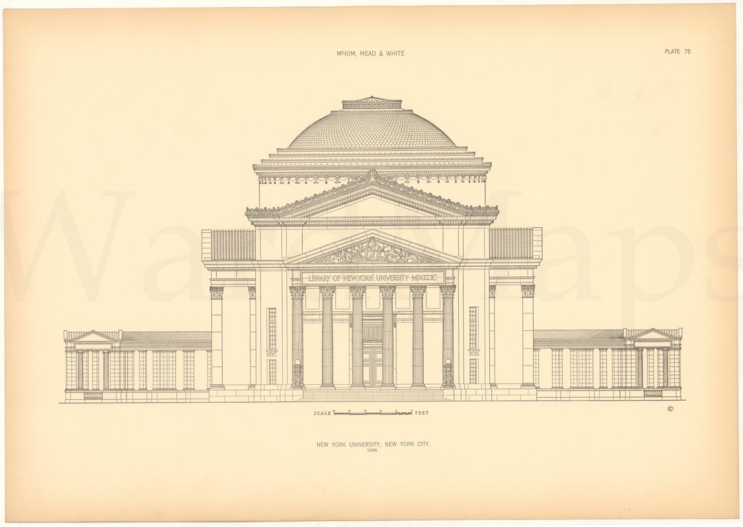 McKim, Mead & White Plate 075: New York University, New York, NY 1896